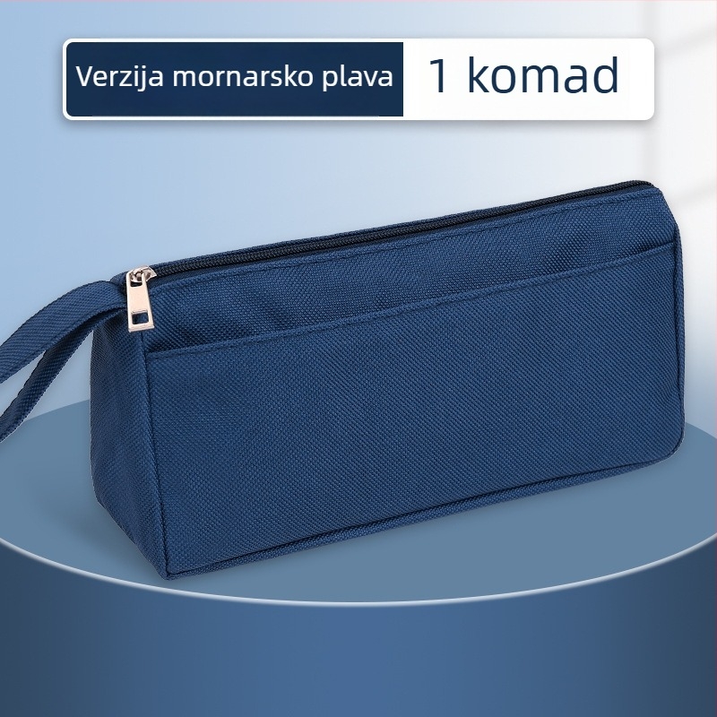 Torbica za olovke s velikim kapacitetom, otporna na mrlje, s tiskom logotipa, od Oxford tkanine, školska oprema