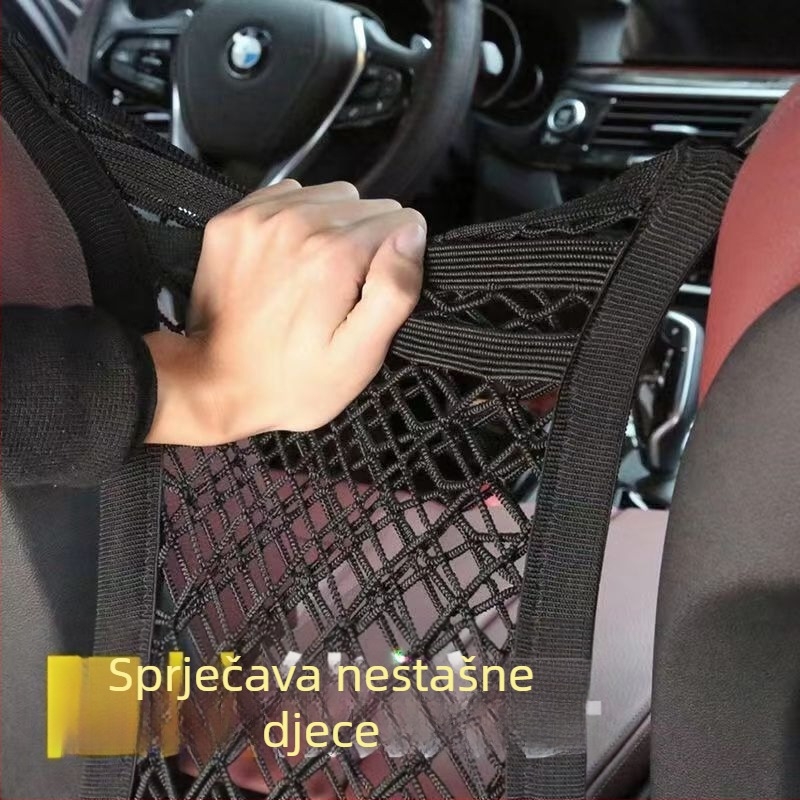 Mreža za pohranu na prednjoj ploči automobila s ručkom, Oxford tkanina