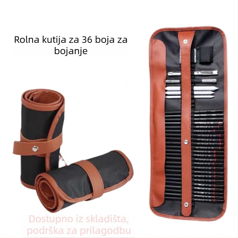 Nothing platnena rolna torbica za olovke sa zatvaračem – minimalistički dizajn, univerzalno, za bojice i umjetničke alate, polu-sklopni dizajn