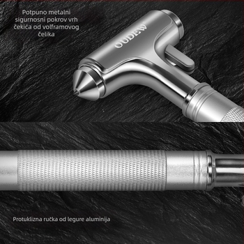 Mini sigurnosni čekić za auto od aluminijske legure, potpuno metalni (OUDEW; Brand: OUDEW; Material: aluminijska legura; Podrijetlo: Zhejiang; Prilagodba: Da; Težina: 310 g)