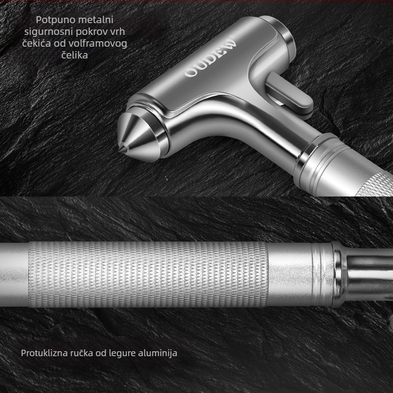 Mini sigurnosni čekić za auto od aluminijske legure, potpuno metalni (OUDEW; Brand: OUDEW; Material: aluminijska legura; Podrijetlo: Zhejiang; Prilagodba: Da; Težina: 310 g)