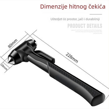 Auto spašavanje čekić s više funkcija: razbijanje stakla, glavom sjekire, alat za bijeg — Marke: OTHER; Materijal: OTHER; Podrijetlo: OTHER; Obrada: Ne; Težina: OTHER
