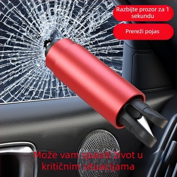 Automobilski razbijač prozora i alat za spašavanje — višefunkcionalni alat za samoobranu s reznim nožem i sigurnosnim čekićem