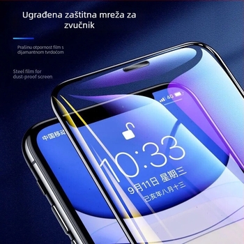 Temperirana zaštitna folija za iPhone 14 Pro Max — potpuno pokrivanje prednje površine, HD jasnoća