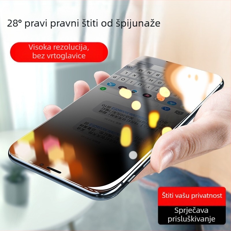 Temperirana zaštitna folija za iPhone 14 Pro Max — potpuno pokrivanje prednje površine, HD jasnoća