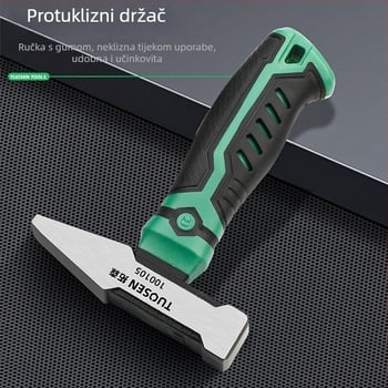 Oktagonalni čekić za drvo s glavom od visokougljičnog čelika i plastičnom drškom, za kućnu upotrebu, težina 0,55 kg