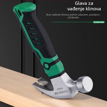 Oktagonalni čekić za drvo s glavom od visokougljičnog čelika i plastičnom drškom, za kućnu upotrebu, težina 0,55 kg