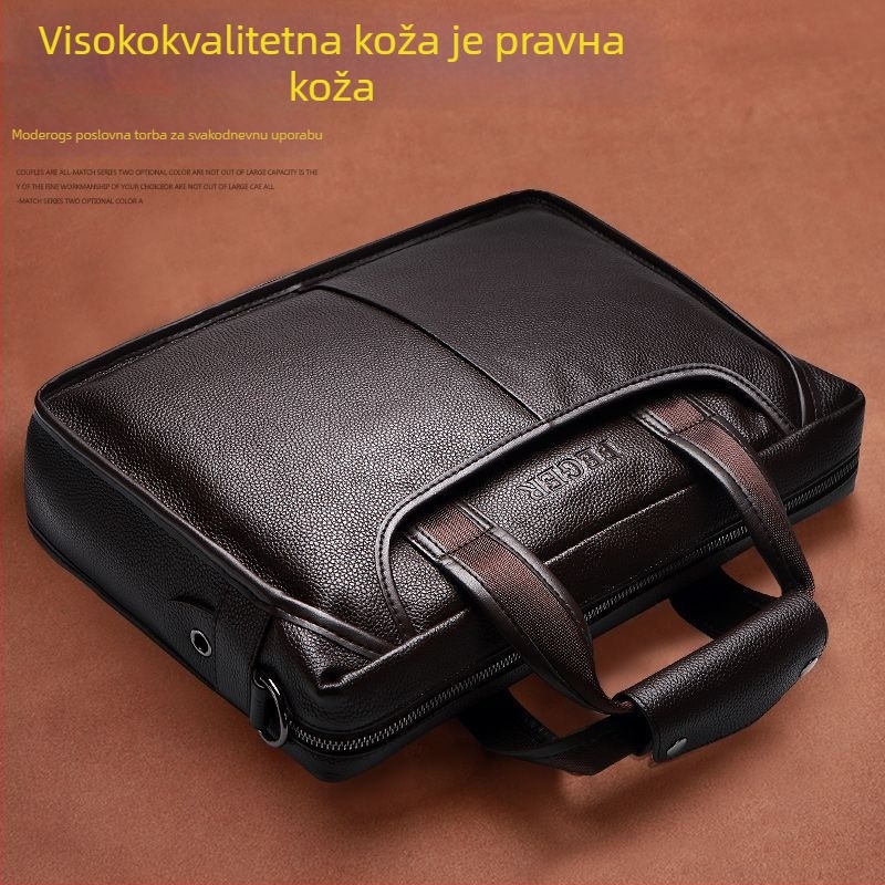 PU kožna poslovna torba s podstavom od teleće kože za poslovna putovanja