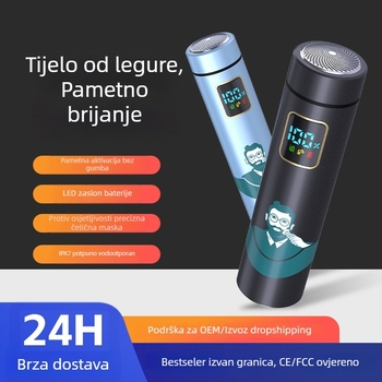 Inteligentni indukcijski električni brijač, 1 rotirajuća glava, vodootporan, USB punjenje, ugrađena baterija 1000–1200 mAh, trajanje rada preko 60 minuta