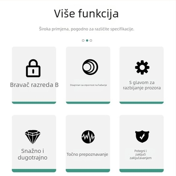 Zaključavanje volana automobila – legura čelika, produživa, podesivo, protiv krađe, s razbijačem stakla