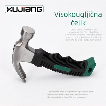 Xujiang mini čekić s kandžom – višenamjenski alat s glavom od 45# čelika i ručkom premazanom ljepilom