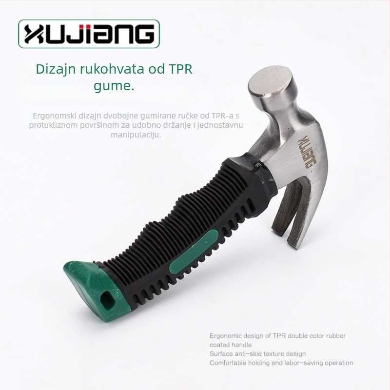 Xujiang mini čekić s kandžom – višenamjenski alat s glavom od 45# čelika i ručkom premazanom ljepilom