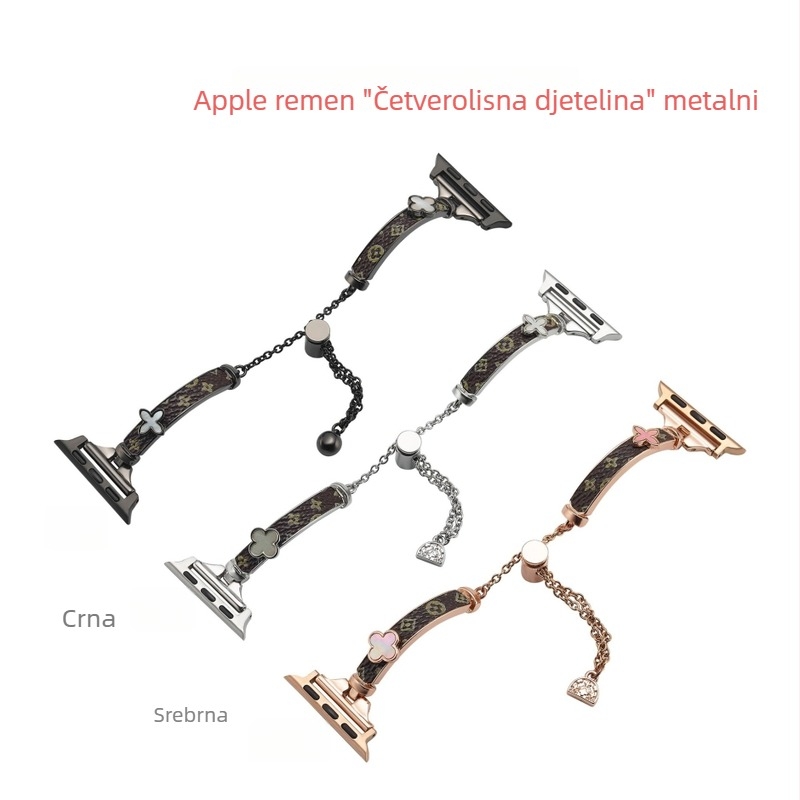 Metalni kaiš s motivom četverolistne djeteline za Apple Watch 56789S10