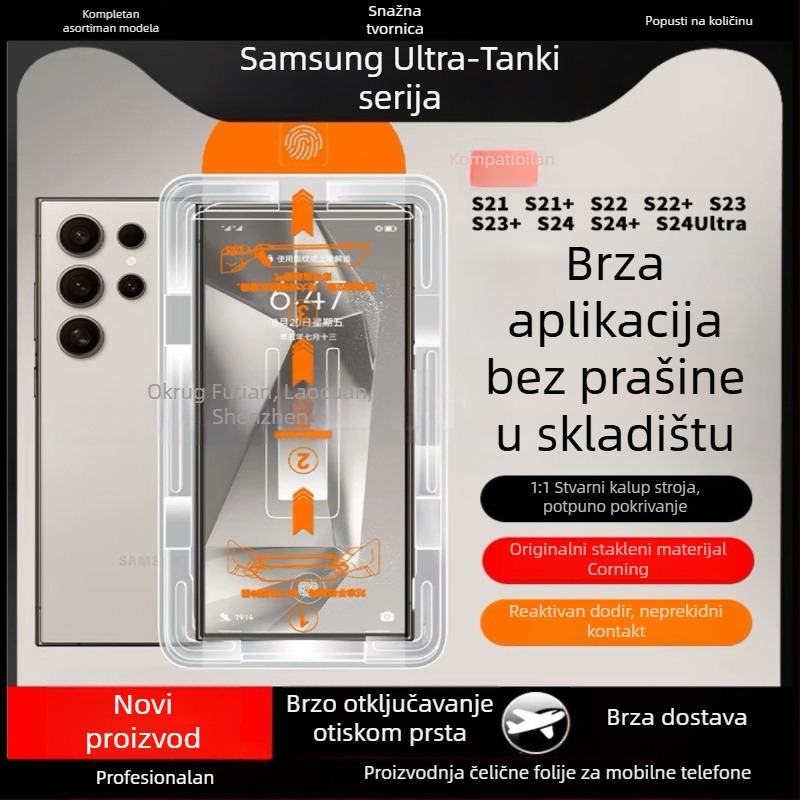 Samsung S26U kaljeno zaštitno staklo za zaslon s zaštitom privatnosti, anti-otisci prstiju, potpuno pokriće zaslona, komora za uklanjanje prašine