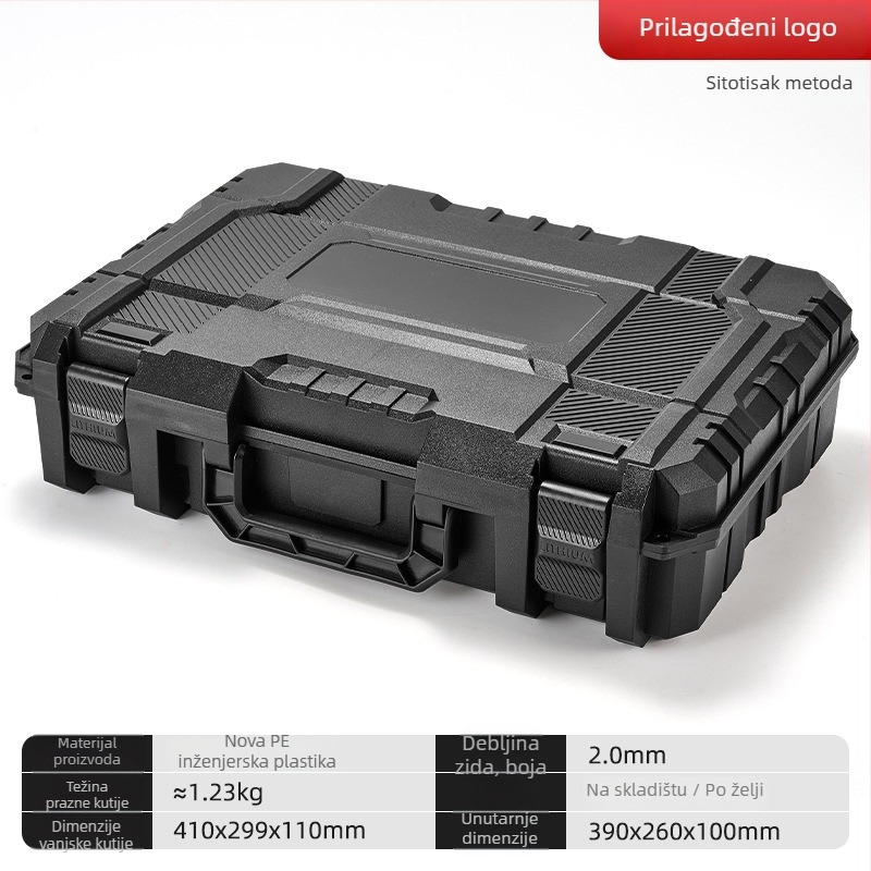 Zhuopan ZP991 Plastična kutija za alat - višenamjenska, ručna, velikog kapaciteta, serija Hardware Electric Tool Box