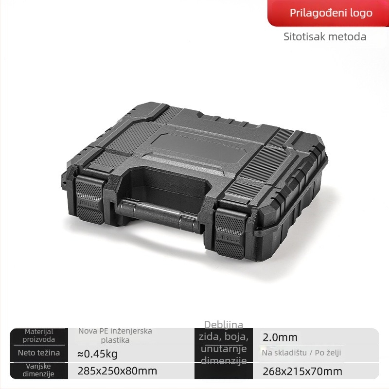 Zhuopan ZP991 Plastična kutija za alat - višenamjenska, ručna, velikog kapaciteta, serija Hardware Electric Tool Box