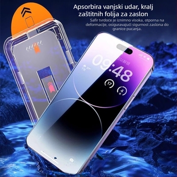 OPPO A2 Pro zakrivljeni zaštitnik zaslona od kaljenog stakla – potpuno pokrivanje, otisci prstiju, otpornost na pad, zaštita od prašine