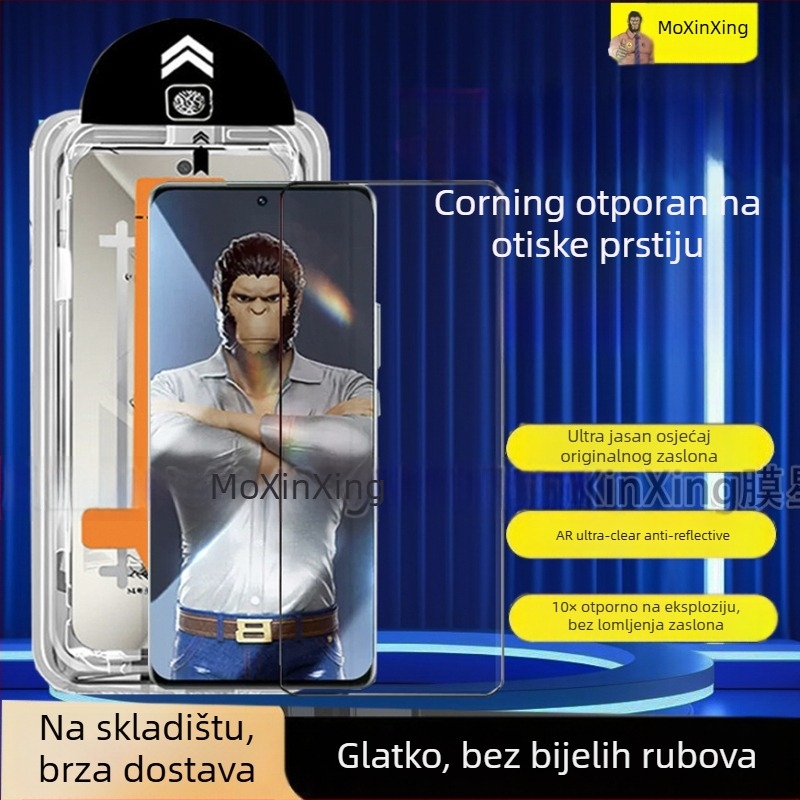OPPO A2 Pro zakrivljeni zaštitnik zaslona od kaljenog stakla – potpuno pokrivanje, otisci prstiju, otpornost na pad, zaštita od prašine