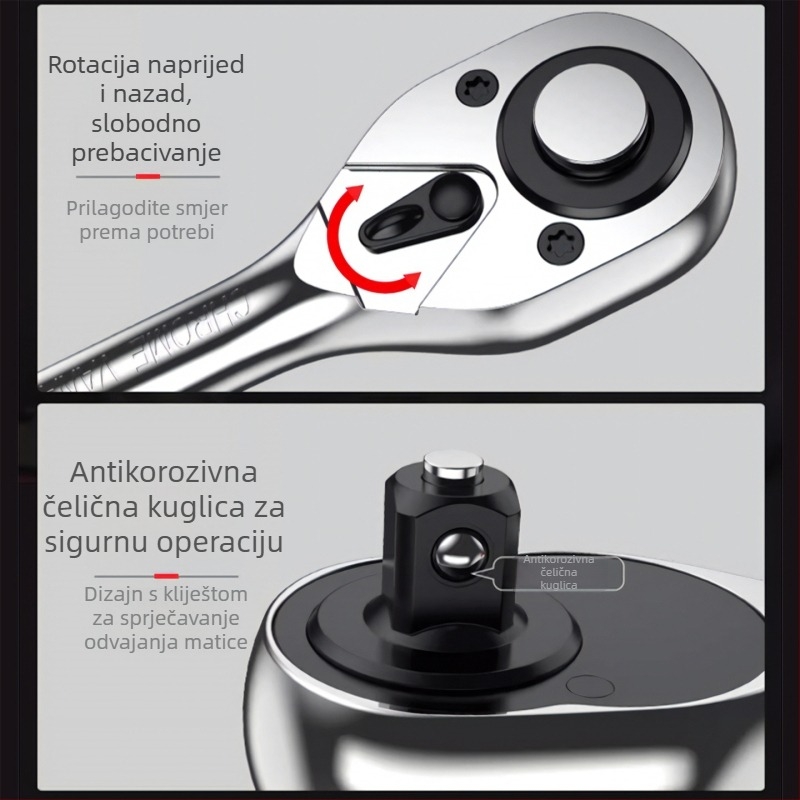 Enjoy 32-dijelni set alata za popravak strojeva, krom-vanadijevo čelik, za mehaničke, automobilne i kućne popravke