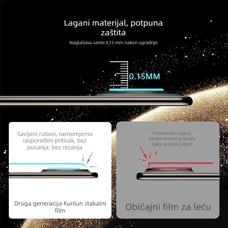 Huawei Mate 70 Pro stražnji objektiv zaštita - Kaljeno staklo, Film za objektiv, Otporan na otiske prstiju, Potpuno pokriće