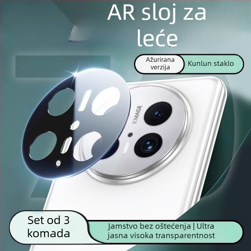 Huawei Mate 70 Pro stražnji objektiv zaštita - Kaljeno staklo, Film za objektiv, Otporan na otiske prstiju, Potpuno pokriće
