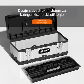 Cassiolo ručna kutija za alat s ABS-om i nehrđajućim čelom, nosivost 50 kg, višenamjenska kutija za skladištenje