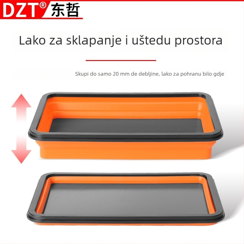 Kutija alata sa sklapanom magnetskom tacnom za dijelove (Marka: Dzt dongzhe; Vrsta: Kutija alata; Stil: Sklopiva; Glavna namjena: kutija za alate/skladištenje dijelova)