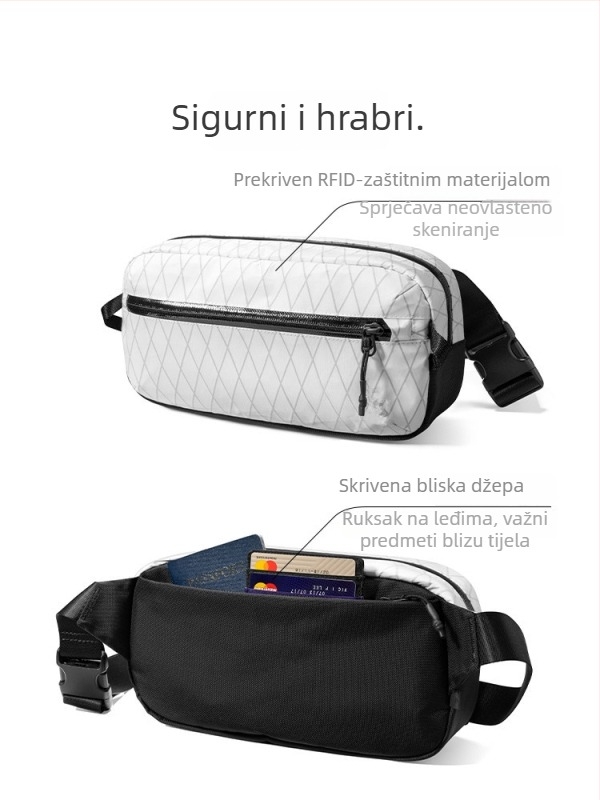 Muška crossbody torba (Materijal: Oxford platno; Vodootporna; Uzorak: karirani; Podstava: poliester; Stil: gradska jednostavnost)