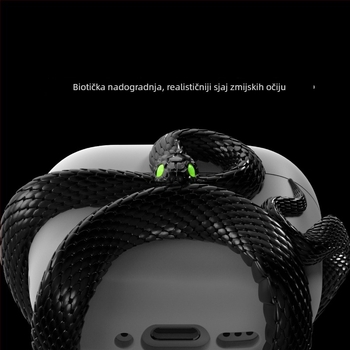 Xksu futrola za zaštitu iz Serije zmija za Apple AirPods Pro 3 i AirPods 4. generacije - crtani stil, injekcijsko oblikovanje, materijal PC