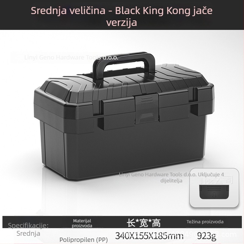 Kutija za alat Fengweite, plastična, višenamjenska za alate, dijelove, vozila, popravke i električare