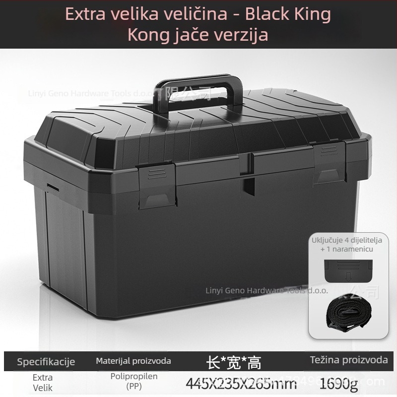 Kutija za alat Fengweite, plastična, višenamjenska za alate, dijelove, vozila, popravke i električare