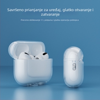 Zaštitna futrola za Apple AirPods Pro 3/2, prozirno TPU kućište