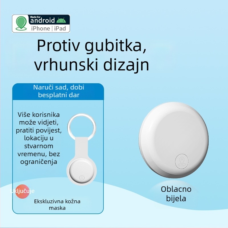 GPS lokator za kućne ljubimce AK-28B za Android i iOS, baterija 240 mAh, povijesno praćenje i globalno pozicioniranje