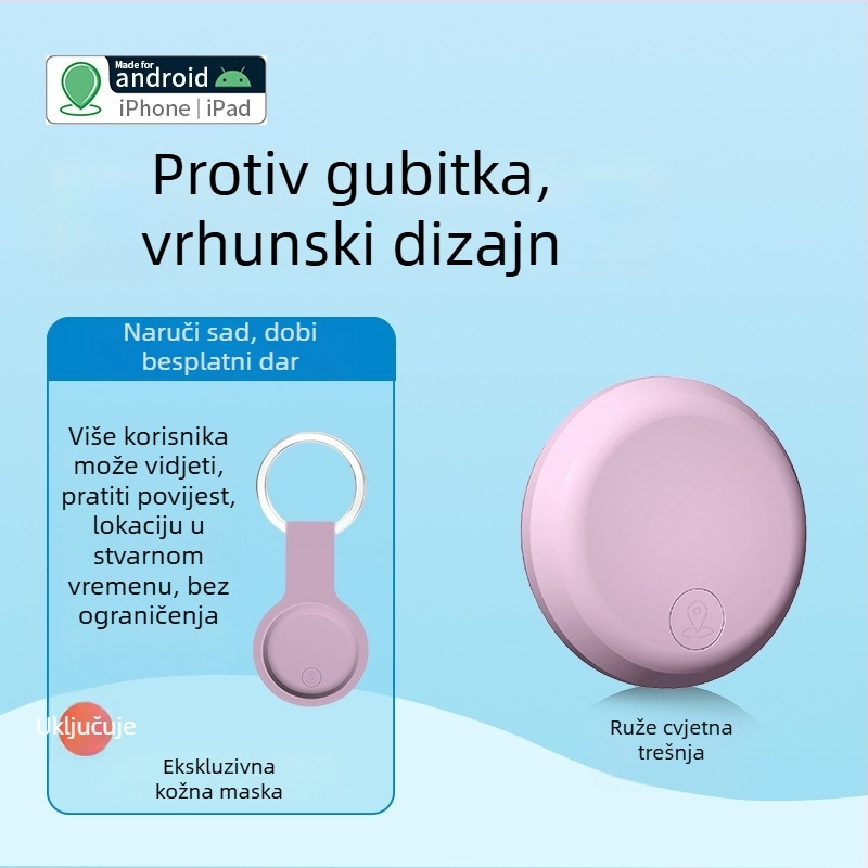 GPS lokator za kućne ljubimce AK-28B za Android i iOS, baterija 240 mAh, povijesno praćenje i globalno pozicioniranje