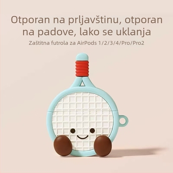 Zaštitni kućište za AirPods 4 s redukcijom buke Pro 2, mekani silikon, karikatura dizajn u stilu bejzbola, 3. generacija