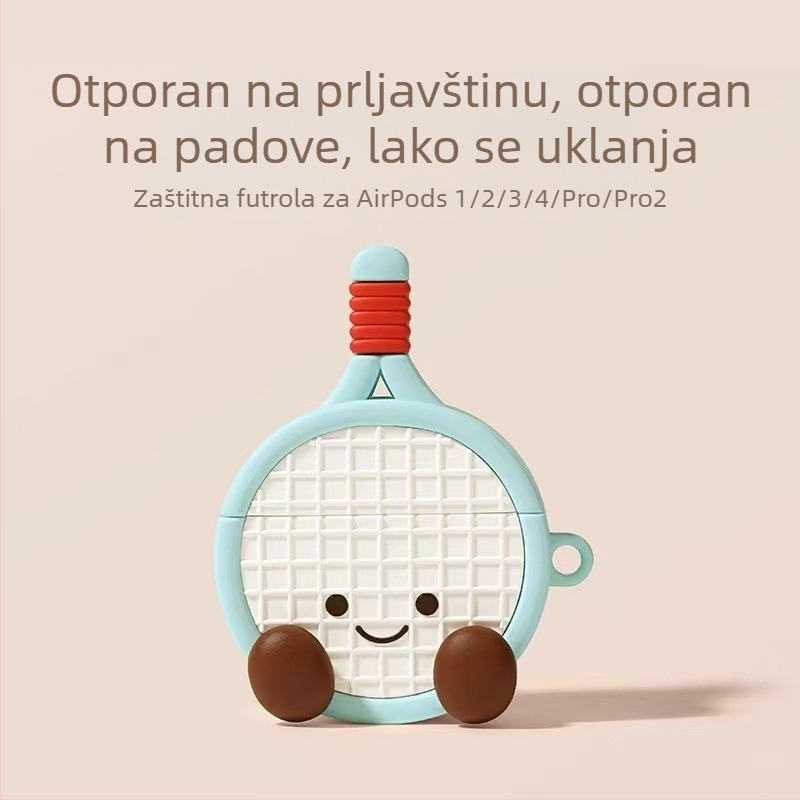 Zaštitni kućište za AirPods 4 s redukcijom buke Pro 2, mekani silikon, karikatura dizajn u stilu bejzbola, 3. generacija