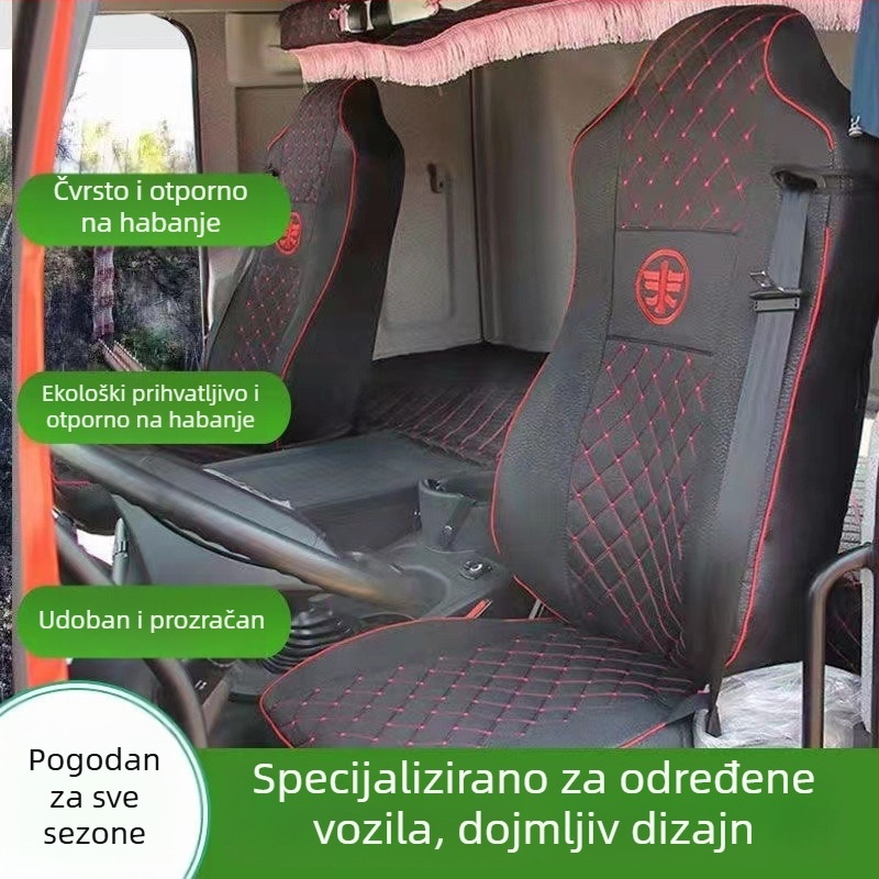 Navlaka za sjedalo kamiona Jiefang, potpuno pokrivanje, lanena tkanina, univerzalno za sva godišnja doba