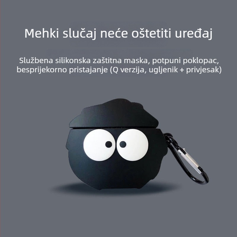 AirPods 4. generacije kućište – silikonsko mekano kućište s crtić dizajnom, injekcijsko oblikovanje, kompatibilno s AirPods 2/3/Pro