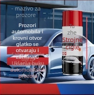 Silikonsko mazivo za automobilske prozore, zaštita od pucanja vrata, mehanizme podizanja i brave