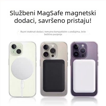 Prozirna magnetska futrola za iPhone 17 Pro, kompatibilna s iPhone 16, paket od tri komada, bez požutilosti, zaštita od pada