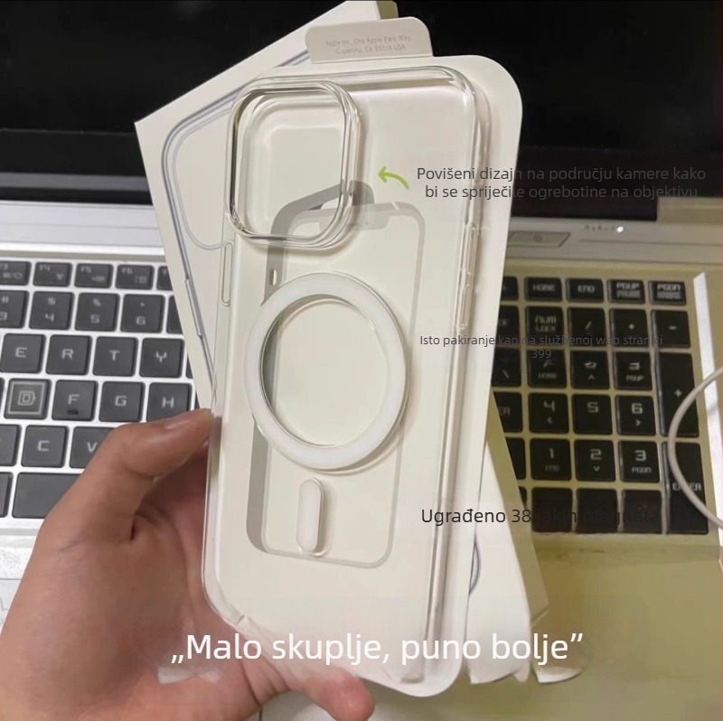 Prozirna magnetska futrola za iPhone 17 Pro, kompatibilna s iPhone 16, paket od tri komada, bez požutilosti, zaštita od pada