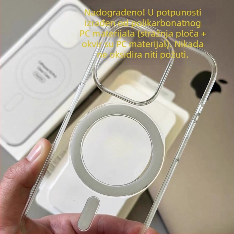 Prozirna magnetska futrola za iPhone 17 Pro, kompatibilna s iPhone 16, paket od tri komada, bez požutilosti, zaštita od pada