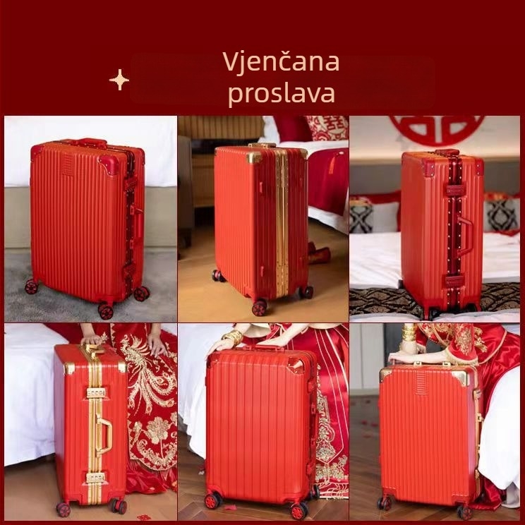 Unisex svadbeni kofer s ABS-PC materijalom, zatvarač, univerzalni kotači, običan kombinacijski bravu, težina 2,8 kg