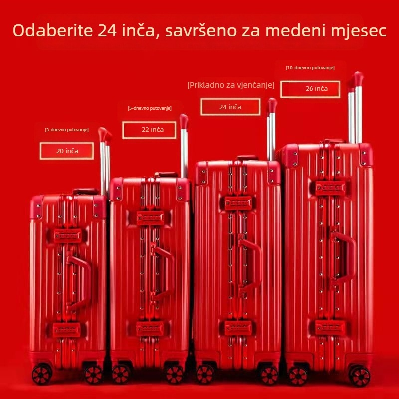Unisex svadbeni kofer s ABS-PC materijalom, zatvarač, univerzalni kotači, običan kombinacijski bravu, težina 2,8 kg