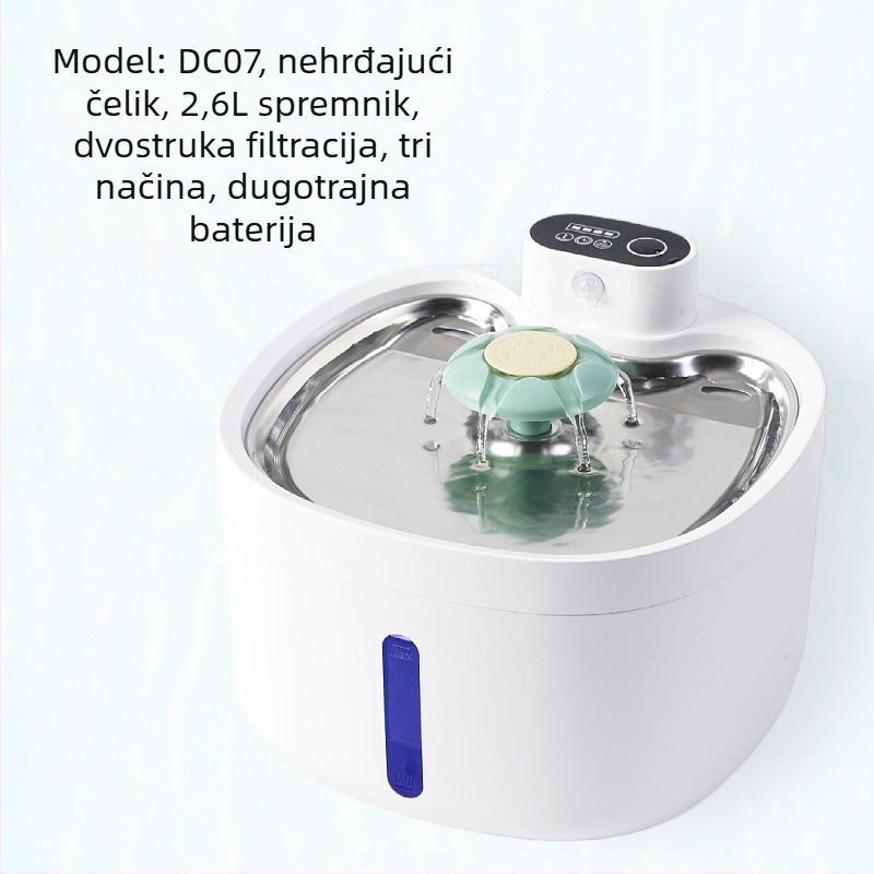 DC07 Dispenser za vodu za kućne ljubimce – za mačke i pse, odvojiv dizajn, težina 1 kg