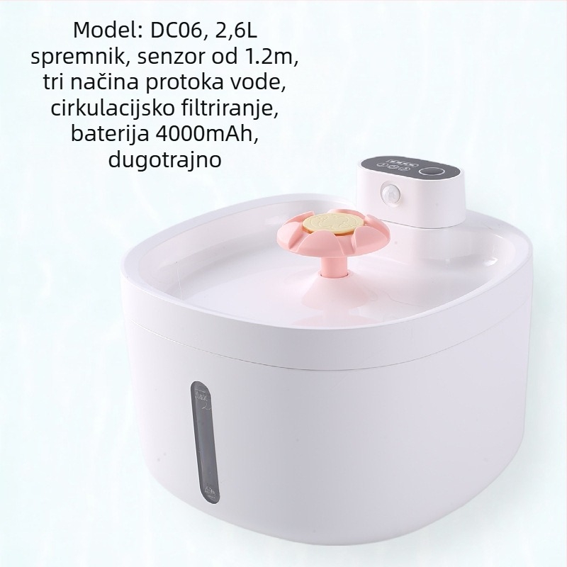 DC07 Dispenser za vodu za kućne ljubimce – za mačke i pse, odvojiv dizajn, težina 1 kg