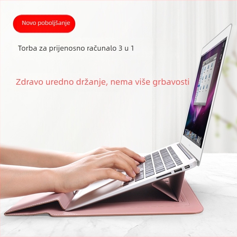 Torba za prijenosno računalo sa stalkom i unutarnjim džepom, 15,6 inča, 3-u-1 skladištenje