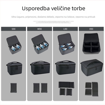 Torba za DSLR fotoaparat — vodootporna, otporna na habanje i otporna na tresenje; materijal: poliester; podstava: poliester; stil: ručna torba; proljeće 2024