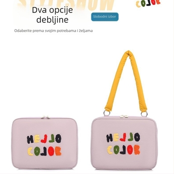 Svježa i kreativna torbica s izvezkom na ručniku, ženska torba preko ramena za tablet/iPad, vodootporna zaštitna torba za prijenosno računalo