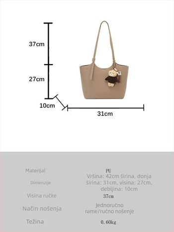 Crossbody torba s oblikom kante – PU koža, urbani minimalistizam, magnetska kopča, unutarnji pretinci: džep sa zipom, džep za telefon, džep za dokumente i džep za kameru
